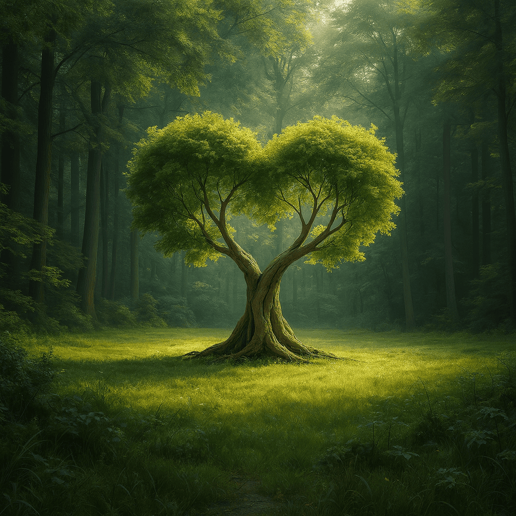 Rezensionen: Baum zu Herz geformt